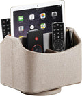 YAPISHI Gold flower pattern Leather Remote Control Holder,360 Degree Spinning Desk TV Remote Caddy/Box,nightstand Organizer for Controller,Media,Cosmetic, Mobile Phone, Pen/Pencil Stationery Storage | PU Leather Decor Aesthtic Swivel Bedside Table Desk...