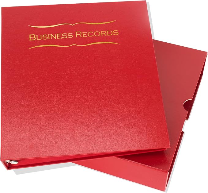 Not for Profit Business Records Kit (Red) - Binder, Slipcase, Membership Certificates, & Customizable Index Tabs