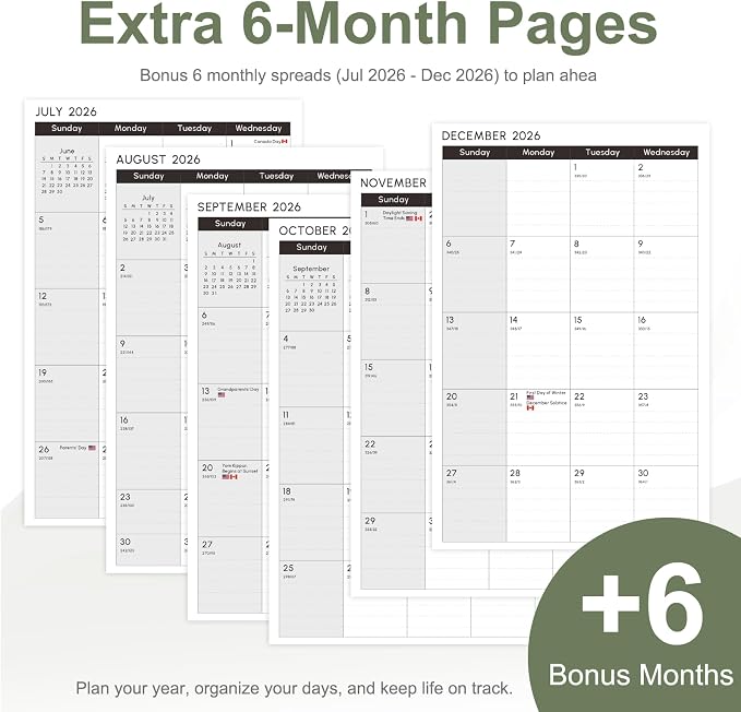 2027 Planner, Weekly and Monthly Calendar Planner Book, JAN 2027 - DEC 2027