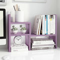 Jerry & Maggie Desktop Organizer Office Storage Rack Adjustable Wood Display Shelf Birthday Gifts Toy Home Decor Free Style Rotation Display True Natural Stand Shelf (Violet) | Wooden Desk Organizer, Cute Dorm & Cubicle Decor. Stores Makeup & Mini Plan...