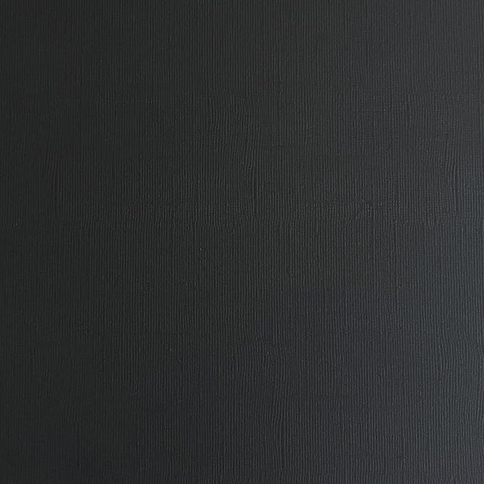 Jet Black —12x12 Textured Cardstock | 80lb Textured Black Scrapbook Paper | Premium Cardstock for Cricut Cutting | 25 Sheets