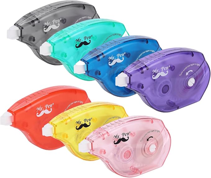 Mr. Pen- Correction Tapes, 7 Pack, 0.2" x 393", White Correction Tape Set