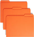 Smead File Folder, Reinforced 1/3-Cut Tab, Letter Size, Orange, 100 per Box (12534)