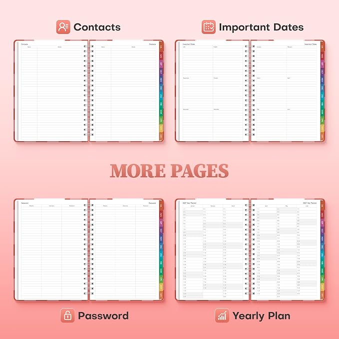 Planner 2026-2027 Weekly & Monthly Academic Planner, 7.4" x 10.2"