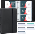 deli Business Card Book Holder, Business Card Organizer, Name Card Book Holder, Portable Office Business Card Holder, Hold 180 Cards, Black