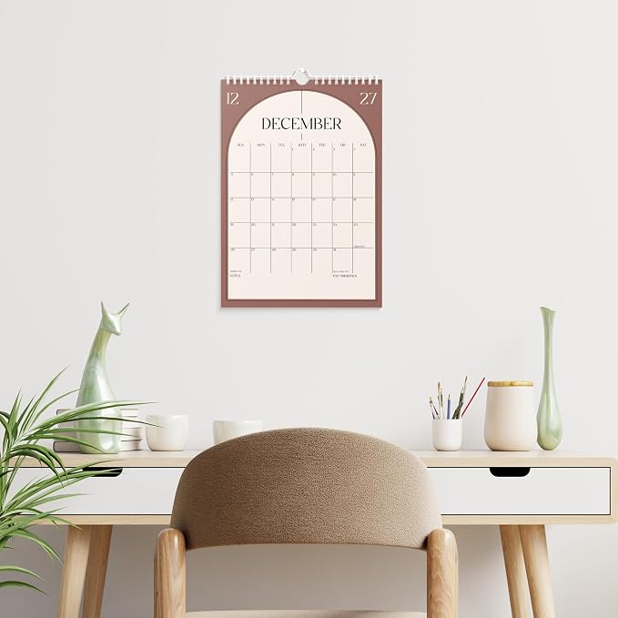 Karto Wall Calendar 2026-2027 11x17 in - Boho Dark