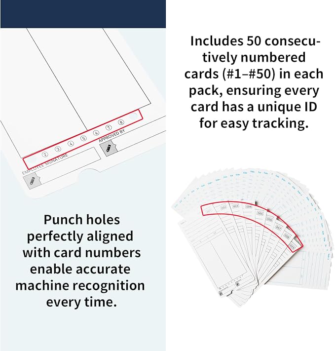 300 AT-2700 Time Cards Compatible with Allied Time USA AT-2700 Time Clock