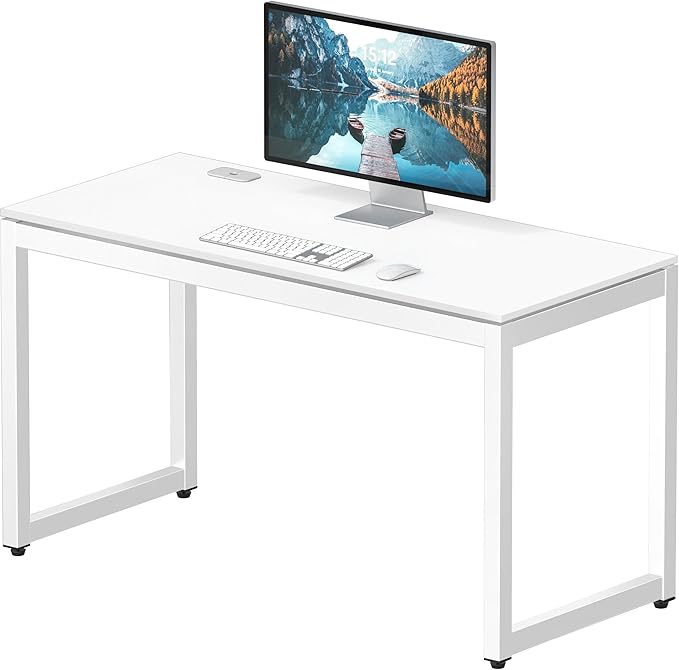 SHW 48-Inch Commercial-Grade Office Computer Desk, White | 10-Year Limited Warranty