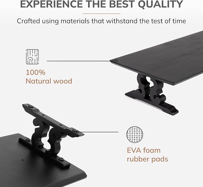 Anji Mountain Monitor Stand - Desktop Organizer & Laptop Riser, Ergonomic Monitor Riser, Space-Saving Monitor Stand for Desk, Durable Construction, Easy Assembly, Ideal for Home & Office
