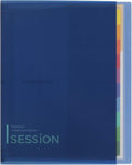 Maruman Session 30-Ring Binder, 5 Tab Dividers, A4, 8.27"x11.69", Blue | Flexible Translucent Cover, Holds Up To 90 Sheets, Erasable Tabs, Storage Pocket, For Loose-Leaf Organization, Made in Japan