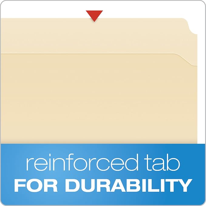 Pendaflex Manila Fastener Folders, Letter Size, 2 Fasteners, Straight Cut, 50/BX (FM212)