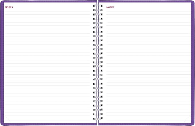 Brownline® 2027 DuraFlex Weekly Planner, Appointment Book, 12 Months, January to December, Twin-Wire Binding, 11" x 8.5", Purple (CB950V.PUR)