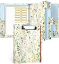 Rouidr Mini 3 Ring Binder with clipboard, 1 inch Round Binder Organizer, 8.5"x5.5" Cute Binder with 5 Dividers Tabs & Clear Sleeves, School Supplies, Office Supplies