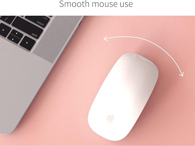 RENMTURE Dual-Sided Mouse Pad, Natural Cork & PU Leather Large Desk Pad for Office and Home Work, Desk Protector Non-Slip, Waterproof, Easy Clean (Pink, 32"x16")