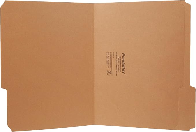 Pendaflex RK15213 Two-Ply Dark Kraft File Folders, 1/3 Cut Top Tab, Letter, Brown (Box of 100) (Pack of 5)