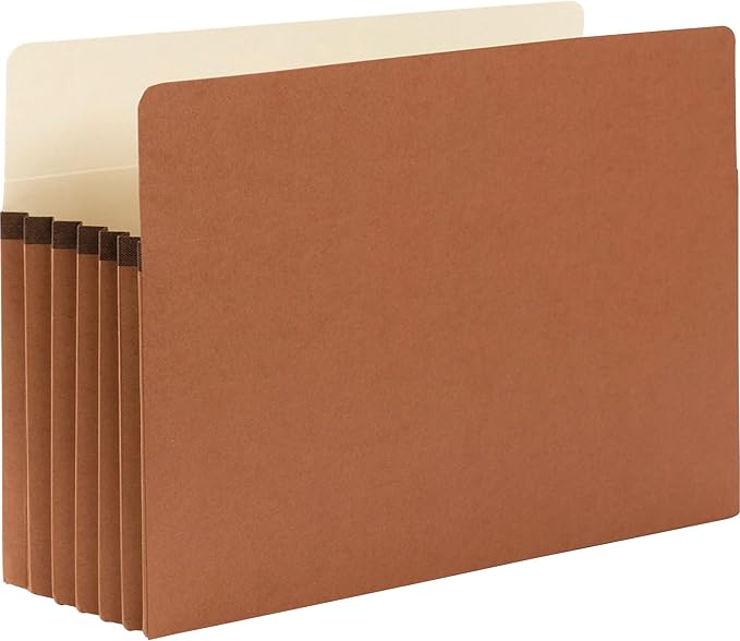 Smead File Pocket, Straight-Cut Tab, 5-1/4" Expansion, Legal Size, Redrope, 10 per Box (74234) (Pack of 5)