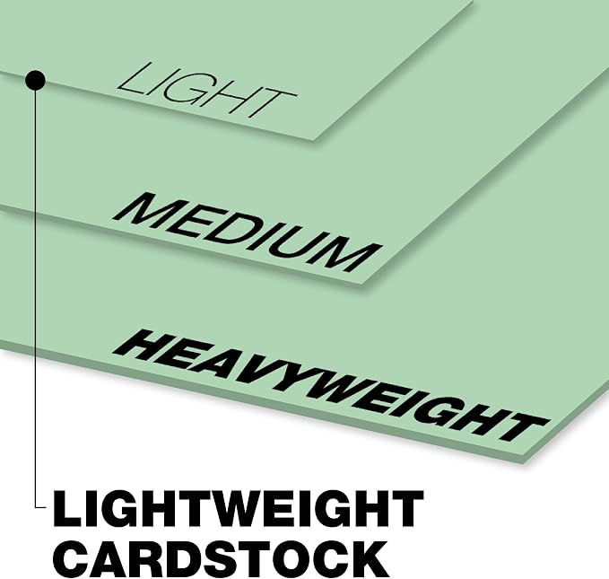 Springhill 8.5” x 11” Green Colored Cardstock Paper, 67lb Vellum Bristol, 147gsm, 250 Sheets (1 Ream) – Premium Lightweight Cardstock, Vellum Printer Paper with Textured Finish – 046000R