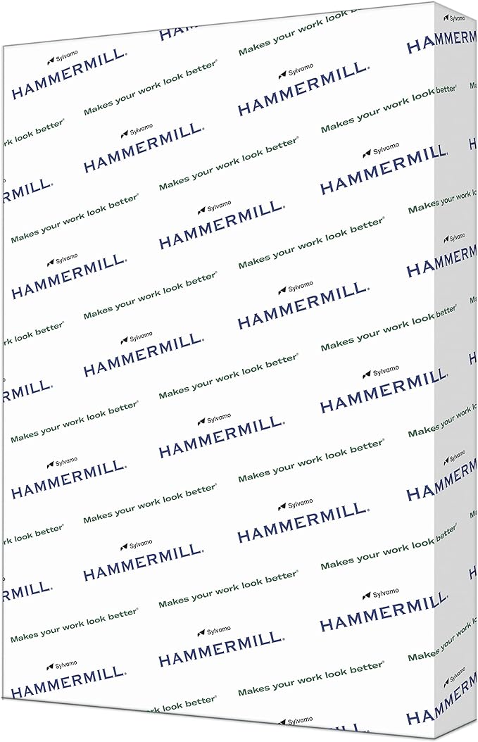 Hammermill Cardstock, Premium Color Copy, 100 lb, 19 x 13-100 Bright, Made in the USA Card Stock, 133242R, White - 1 Pack (250 Sheets)