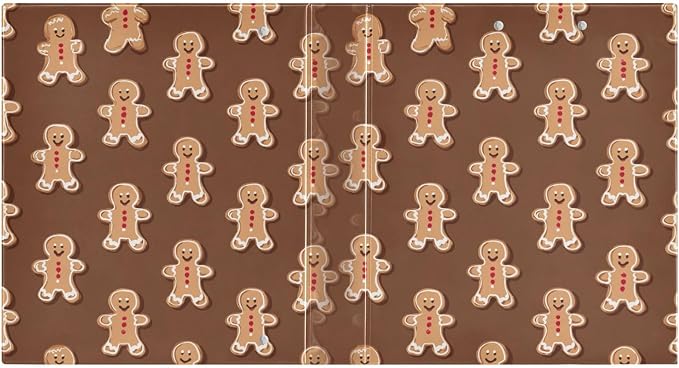 Holiday Gingerbread Brown Decorative 3 Ring Binder 1.5 Inch Large View Binders with Pockets File Organizer for Office College School, 1 Pack