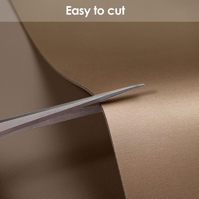 Zinkooat Leather Table Cover,1.8mm Thick,42x84 Inch Table Protector,Table Protector for Dining Room Table,Dining Table Cover,Waterproof Table Cover.(Mud Color+Champagne Gold,42x84)
