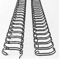 Binditek 100 Pack Double Loop Wire Binding Spines, 9/16Inch Binding Wire for Letter size, 3:1 Pitch, 120 Sheet Capacity, 32-Loop, Black, for Students and Coworkers