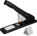Amazon Basics Heavy Duty Industrial Stapler, 210 Sheets Capacity, Long Arm, Black, 1000 Staples