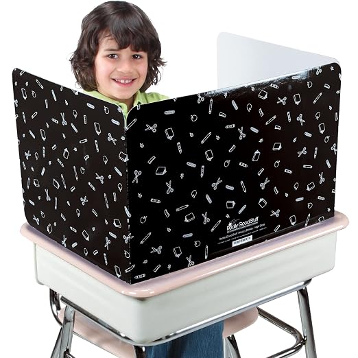 Really Good Stuff Large Privacy Shields, Set of 12, Black Glossy