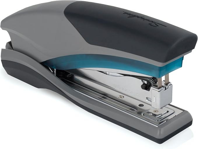 Swingline Stapler, 25 Sheet Capacity, Optima 25, Jam Free, Reduced Effort, Soft Grip, Blue and Gray (66404) (Pack of 6)