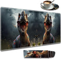 Extended Gaming Mouse Pad 31.5" x 11.8", with Edge Stitching, Non-Slip Rubber Base Keyboard Pad, Suitable for Work, Game, Office, Home and Coasters, Dinosaur
