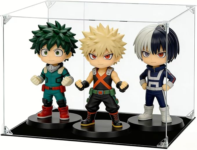 Display Case for Collectibles Assemble Clear Acrylic Box Alternative Glass Case for Display Action Figures Home Storage Organizing Toys (Internal dim 15.3X11.5X11 inch)