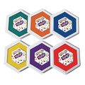 Colorations Classic Primary Colors Jumbo Washable Stamp Pads Washable Ink Pack of 6 (6"L x 7"W) - Classroom Stamping for Kids With Lid | 6" L x 7" W, Includes Lids, Washable Ink for Kids' Classroom Stamping