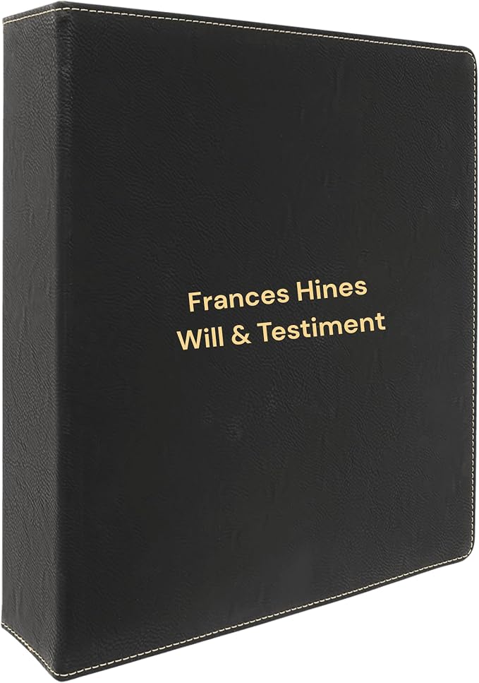 Custom Binder 2" Thick Personalized with Business or Name (Black with Gold)