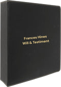 Custom Binder 2" Thick Personalized with Business or Name (Black with Gold)