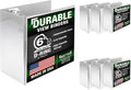 Samsill Durable 6 inch 3 Ring Binder, Locking D Ring Binder, Customizable Clear View Cover, White, 6-Pack, Holds 1225 Pages