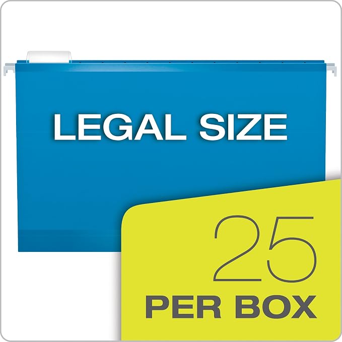 Pendaflex Hanging File Folders, Legal Size, Blue (PFX415315BLU) (Pack of 10)