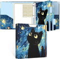 Rouidr 3 Ring Binder, 2 Inch Round Ring Binder Organizer with Clipboard, 5 Dividers Tabs, A4 8.5 x 11 Inch Paper & Clear Sleeves for School, Office Supplies