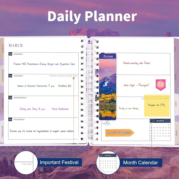 Arundhati Planner 2026-2027, 18 Months Large Daily Weekly Monthly Organizer