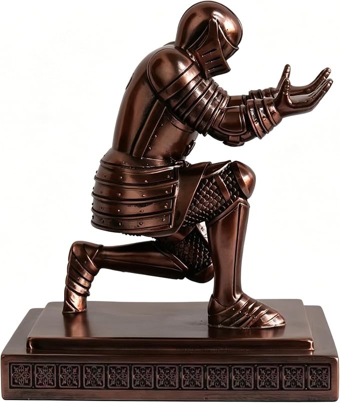 Soldier Executive Knight Pen Holder Personalized Desk Organizers Copper | Desk Accessory Pen Stand for A Gift - Decorative Resin Pencil Holders Desk Organizer For Men
