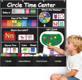 Boczif Circle Time Learning Center Pocket Chart, Classroom Calendar(Black)