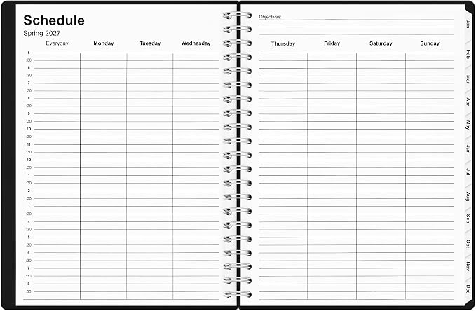 Staples 2027 Daily Appointment Book, 8x11 Inch, Black, ST21487-27