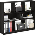 Furinno DALY Book Shelf, 8-Cube Bookshelf, Horizontal Cube Storage Organizer Bookcase, 10.9 x 47.2 x 39.4, for Living Room, Bedroom, Home Office, Espresso