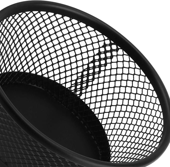 PINGEUI 20 Pack Metal Paper Clip Holder, Black Mesh Desk Organizer, Office Supplies