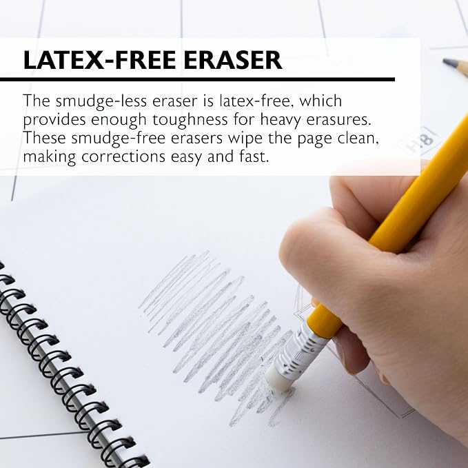 BAZIC PRODUCTS The First Jumbo #2 Yellow Pencils, Eraser, 4 Count, 2-Pack