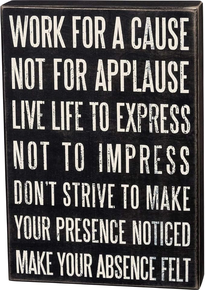 Primitives by Kathy 21405 Classic Box Sign, 10" x 15", Live Life