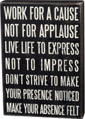 Primitives by Kathy 21405 Classic Box Sign, 10" x 15", Live Life