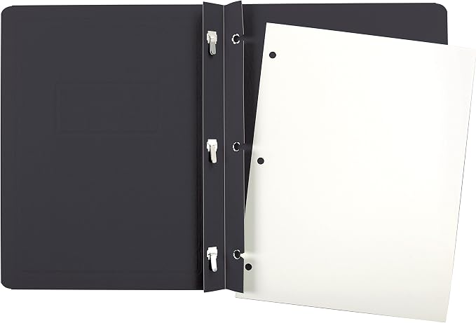 Oxford Title Panel and Border Front Report Covers, Black, Letter Size, 25 per Box, (52506EE) (Pack of 5)
