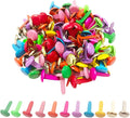 BlingKingdom 100 PCS Brad Paper Fasteners for Crafts, 0.3 x 0.6 Split Pin | Flexible, Durable and Sturdy, Round, Metal Brad Fastener for DIY Projects, Scrapbooking, Office (Colorful)