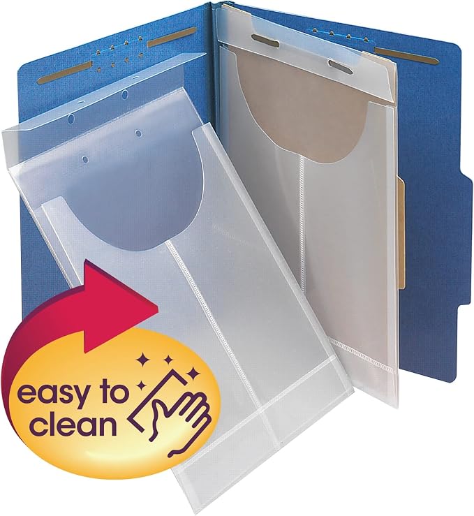 Smead Poly File Retention Jacket, 3/4" Expansion, Letter/Legal, Clear, 24 per Box (68191)