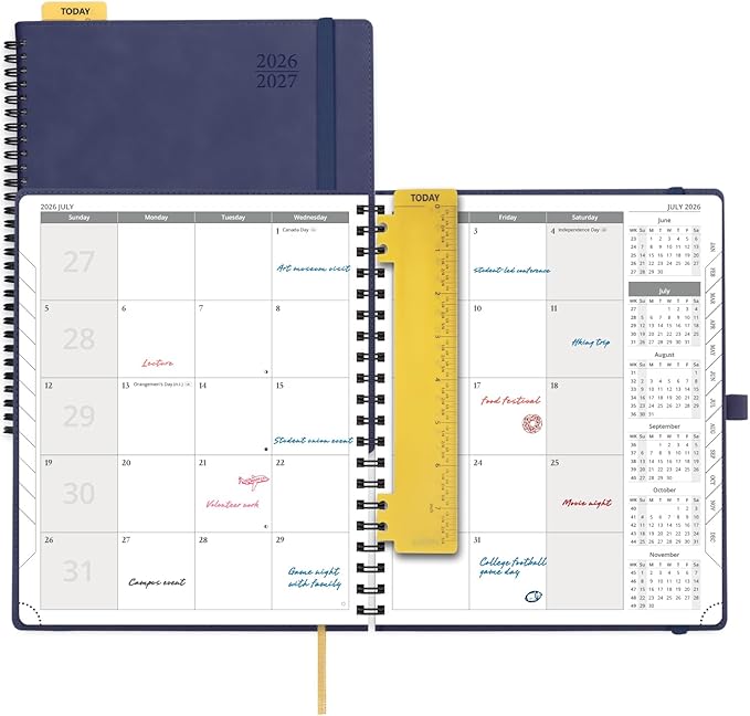 POPRUN 2026-2027 Monthly Planner, Large 8.5" x 10.5", 18 Month Calendar
