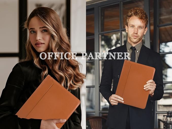 AZXCG Zipper Portfolio Padfolio Binder,3 Ring Padfolio for Women and Men,Business Portfolio Organizer for Women with A4 Writing Pad Holder,Business Portfolio for Meeting,Business,School,Work